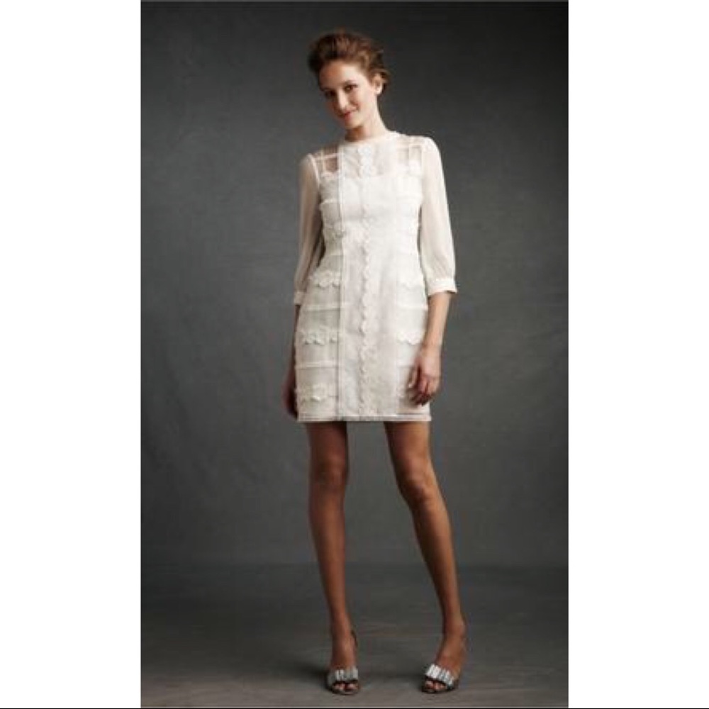 BHLDN Beth Bowery Spun Sugar Shift Wedding Dress